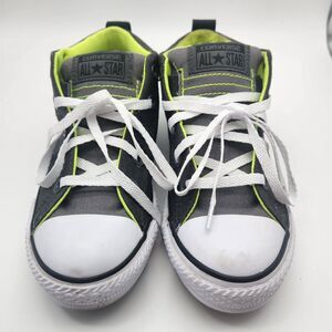 Converse Chuck Taylor All Star Street Mid slip on Boys Kid's Sneakers sz 3 gray